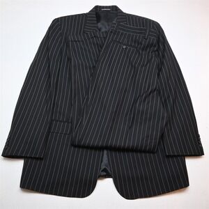 Vicci Uomo 48L 38x36 Black Stripe Mens Jacket Pants Suit
